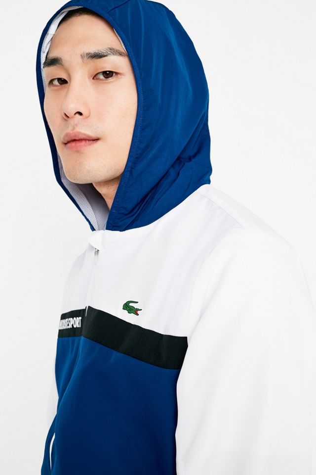 Lacoste SPORT – Jacke in Weiß und Marineblau mit Reißverschluss #1