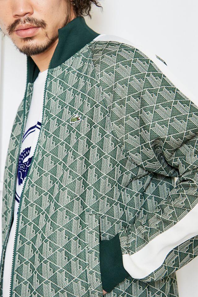 Lacoste L!VE Monogram Patterned Jacquard Zip Jacket | Urban