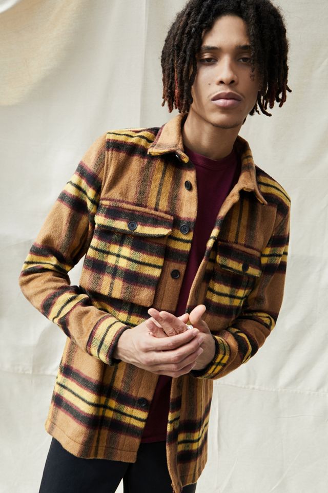 Native Youth Jackson Brown Wool Overshirt #1