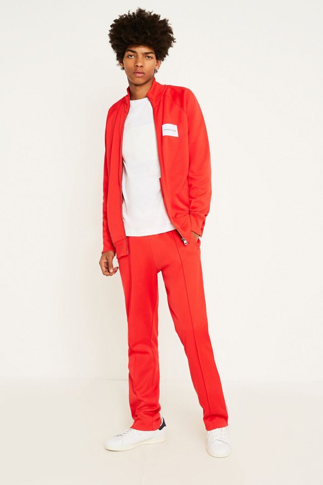 Calvin Klein Jeans – Trainingsjacke in Rot mit Reißverschluss #1
