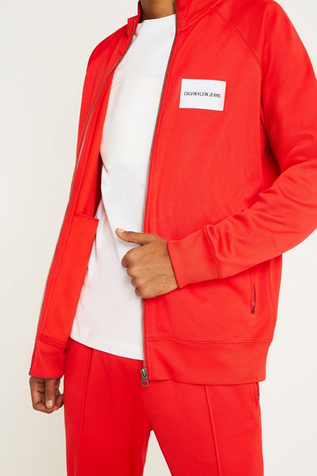 Calvin Klein Jeans – Trainingsjacke in Rot mit Reißverschluss #2
