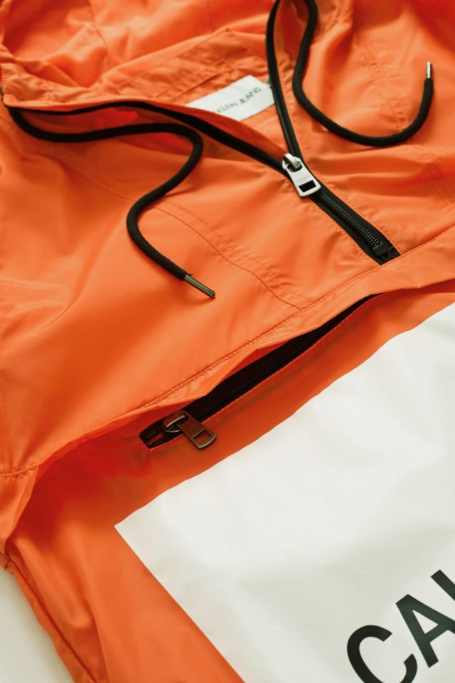 Calvin klein jeans orange logo popover jacket new arrivals