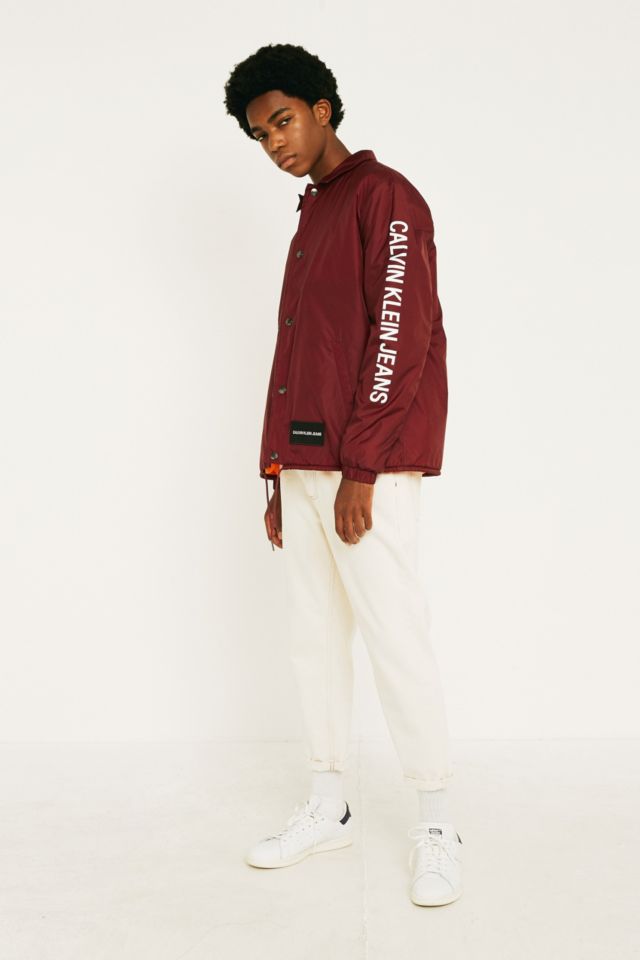 Calvin klein institutional 2025 logo coach jacket