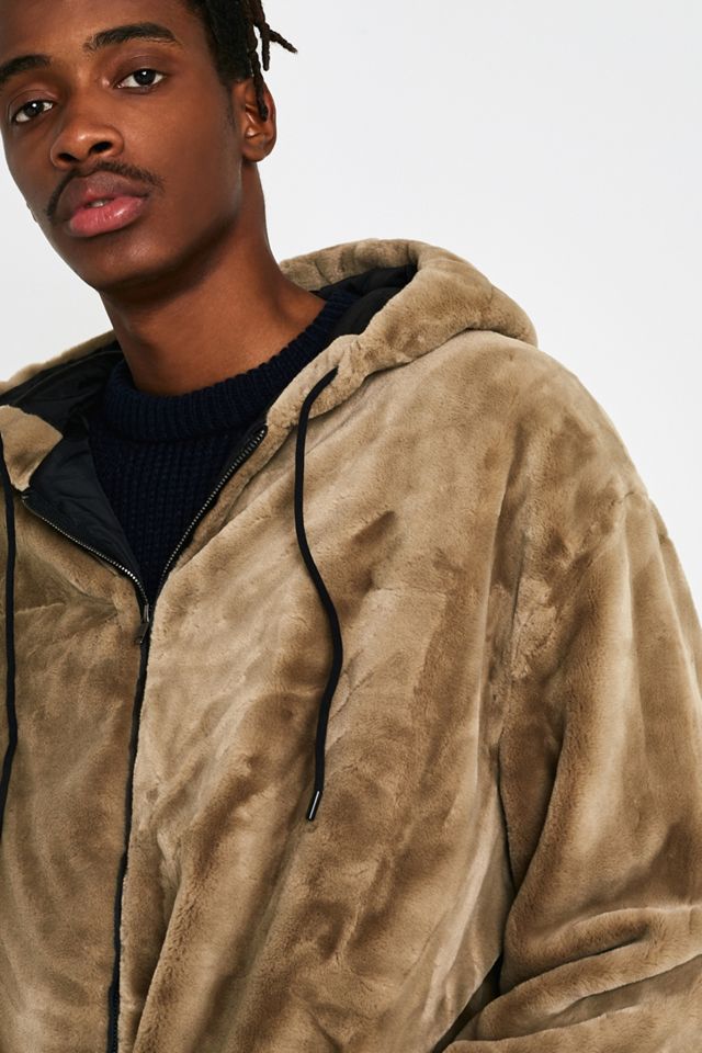 La giacca new county sand faux fur zip-through #3