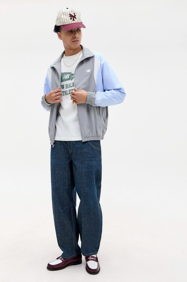 New Balance Grey Woven Track Jacket #1