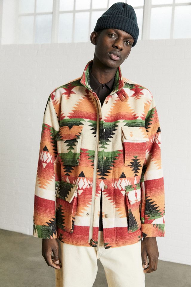 BDG - Veste militaire en laine imprimé géométrique