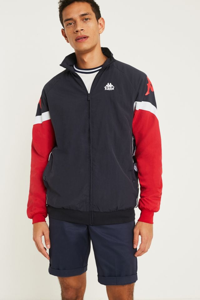 Kappa navy track on sale jacket