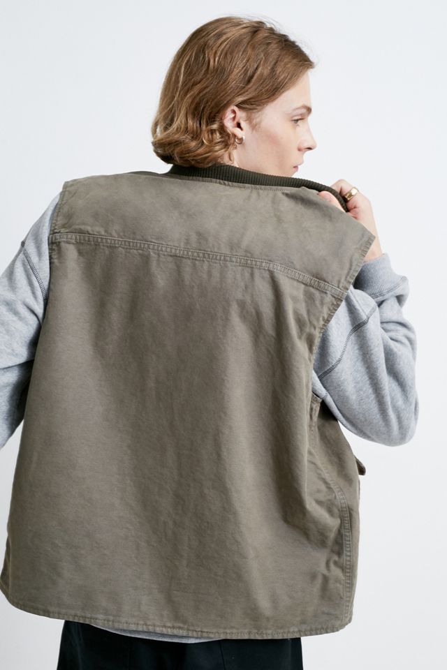 Urban Outfitters – Utility-Weste aus Leinen in Khaki #4