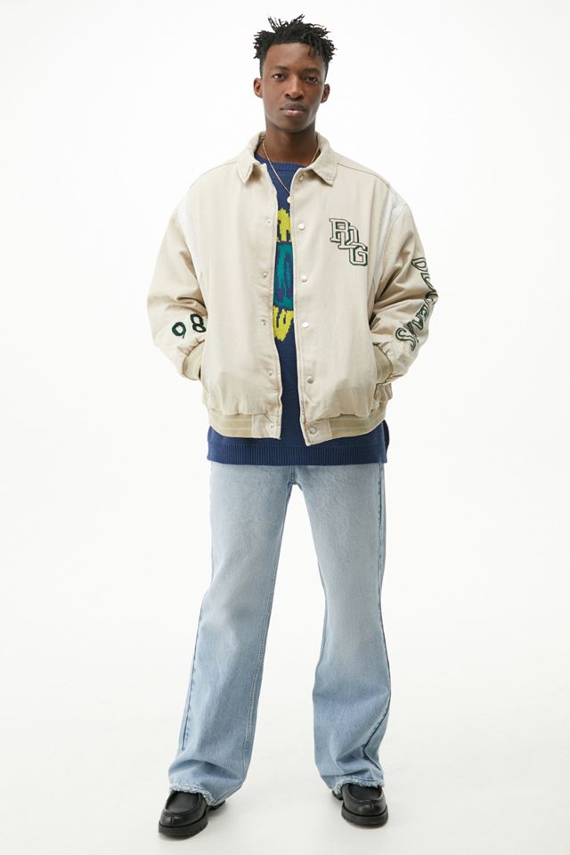 BDG Ecru Denim Varsity Jacket #2