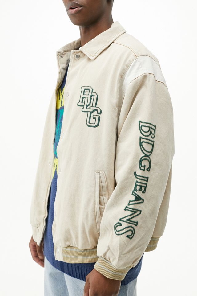 BDG Ecru Denim Varsity Jacket #3