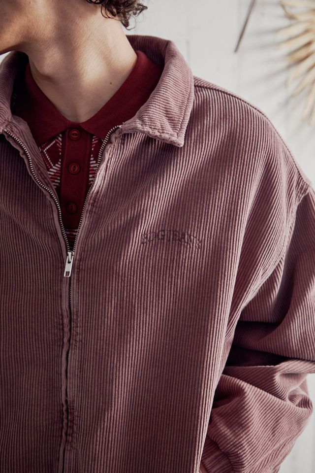 BDG Purple Corduroy Harrington Giacca #2