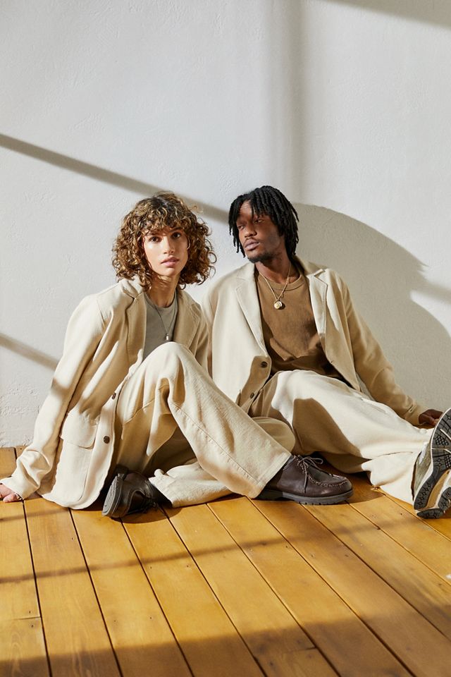 Loom Stone Textured Cotton Blazer | Urban Outfitters UK