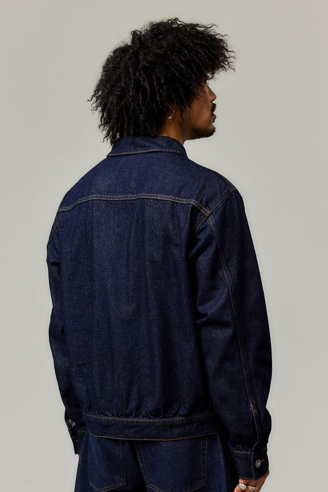 BDG Tony Dark Rinse Denim Harrington Jacket #3