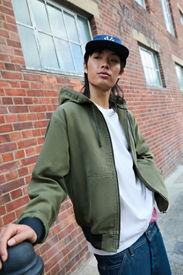 BDG Green Rex Unlined Skate Hoodie