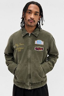Veste de mécanicien en velours côtelé vert BDG