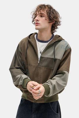 Veste à capuche skate patchwork Rex BDG