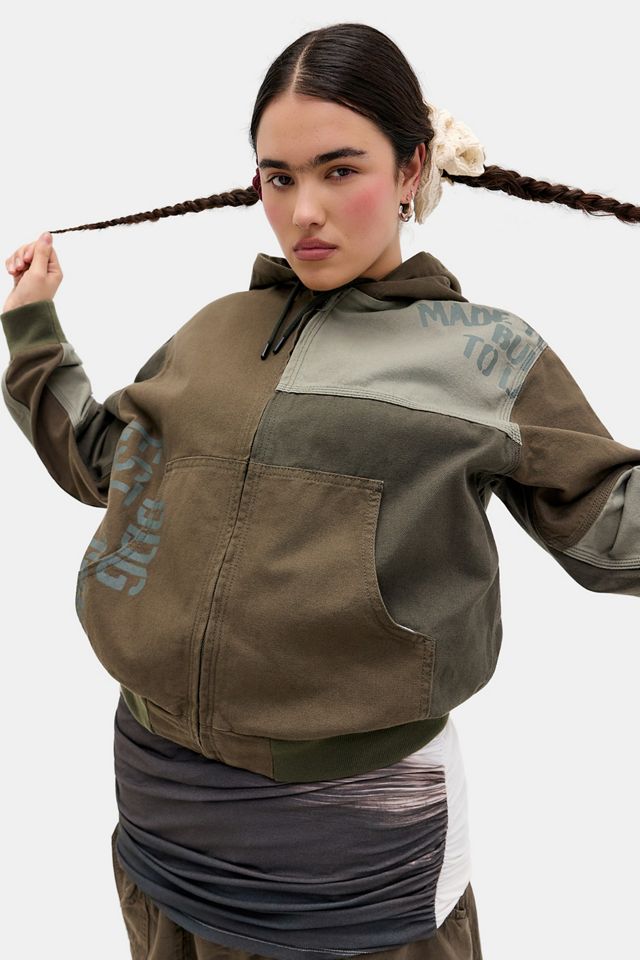 Veste à capuche skate patchwork Rex BDG #4
