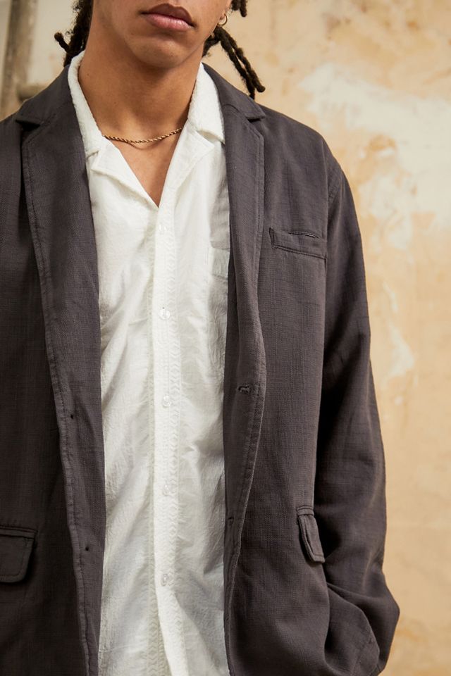 Loom Navy Linen Blazer  #4