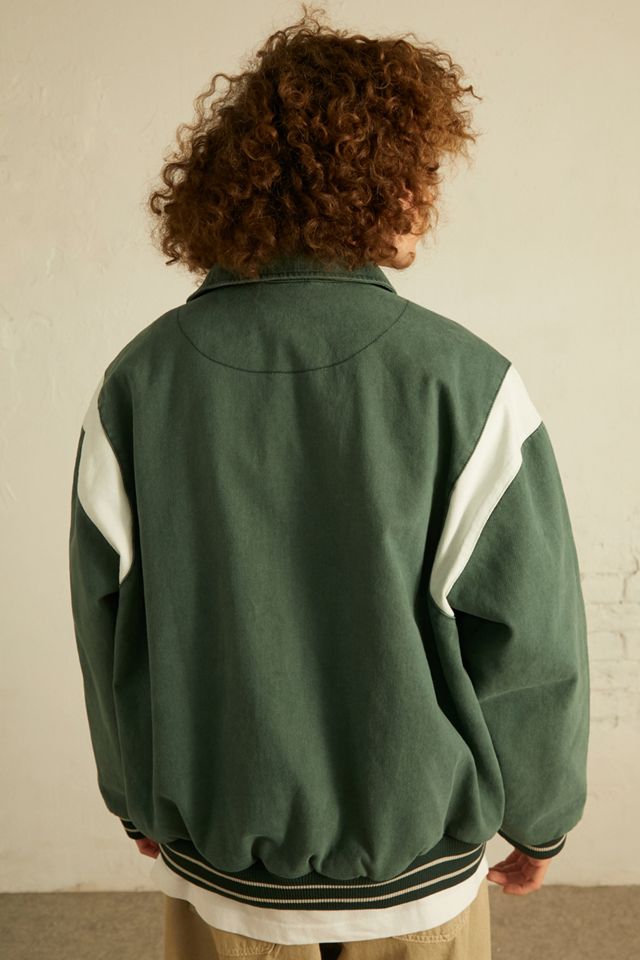 BDG Green Twill Varsity Jacket  #2