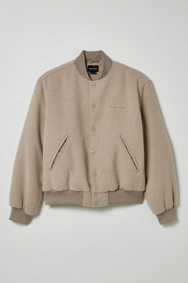 Standard Cloth Giacca Varsity in ecolana beige #1