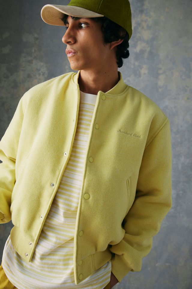 Standard Cloth Yellow Faux Wool Varsity Jacket  #1