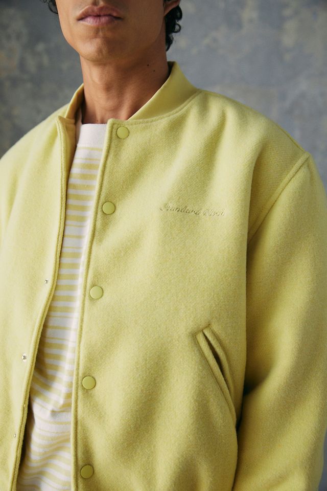Standard Cloth Yellow Faux Wool Varsity Jacket  #4