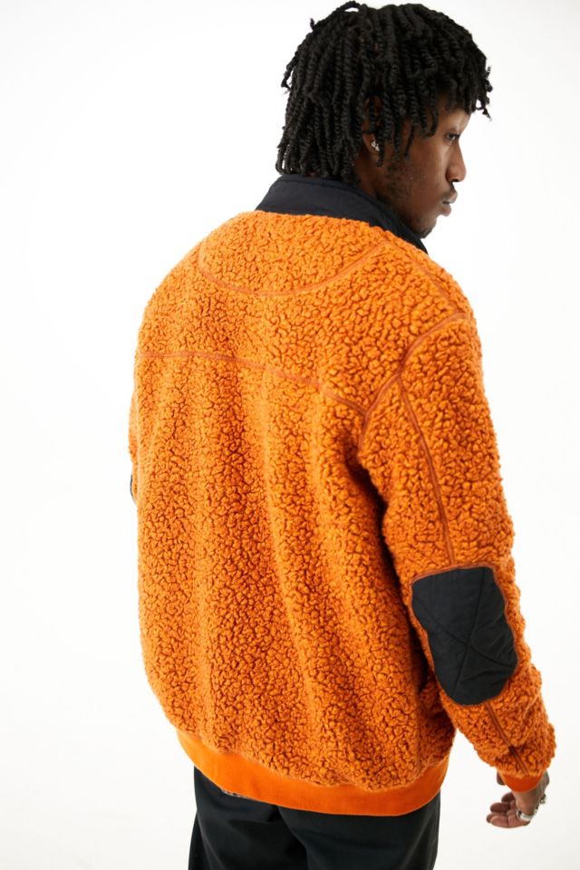 Albam Orange Sherpa Fleece Urban Outfitters UK
