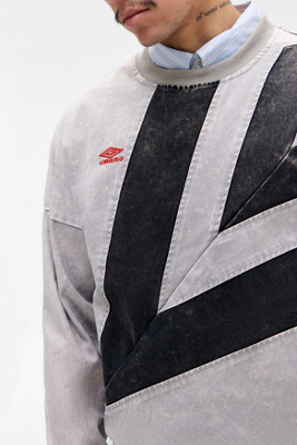 スウェット・トレーナー UMBRO Washed knit lettering Sweatshirt 5FT794 66640U_MSX_WASHEDDIAMONDRILLCR