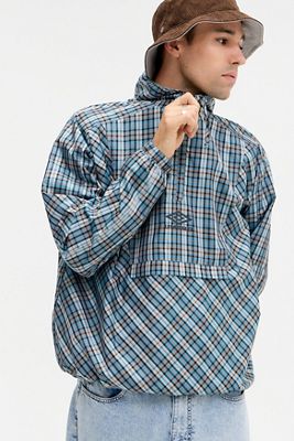 Umbro Blau & Grau Karierte Cagoule