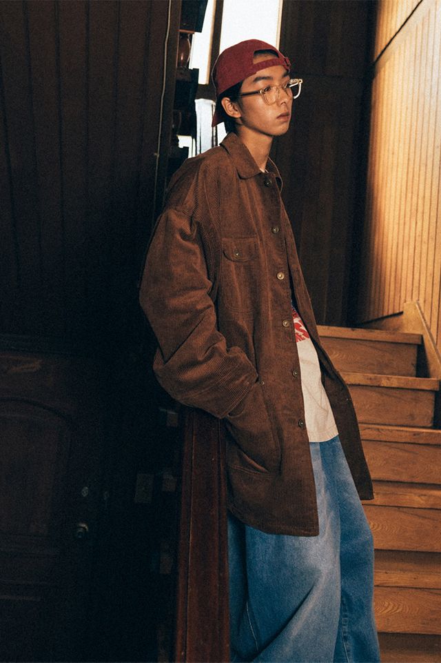 【ANGLAN】24FW★ [AG] Corduroy Work Coat Jacket AG] Corduroy Work Coat Jacket - Navy - ANGLAN