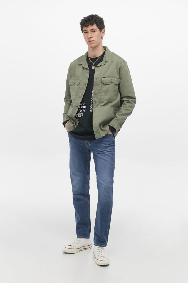 Lee Lichen Green Work Shirt Jacket | Urban Outfitters UK