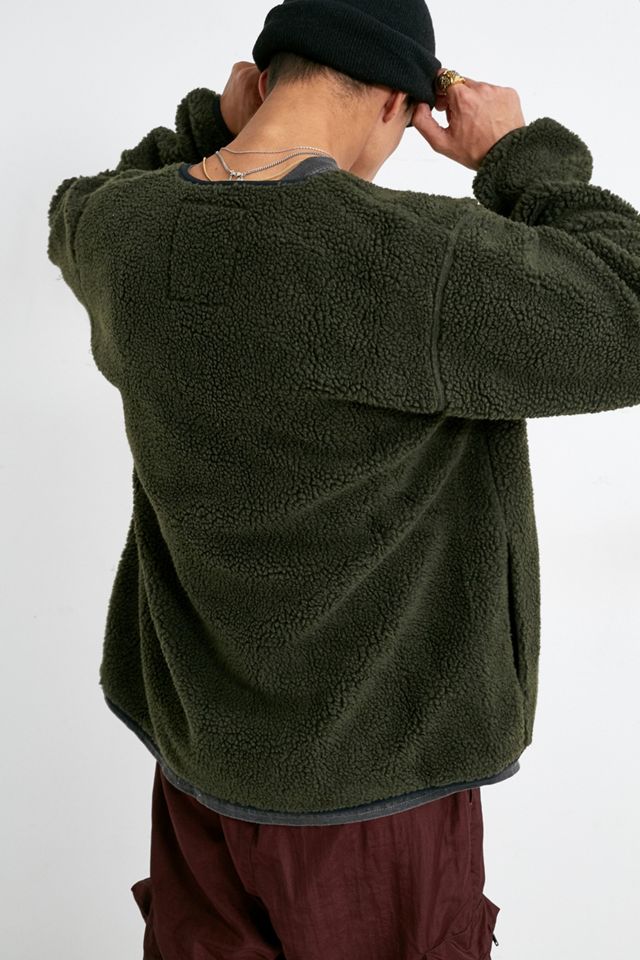 Carica Thunder Crooks Khaki Pile Fleece Cardigan #1