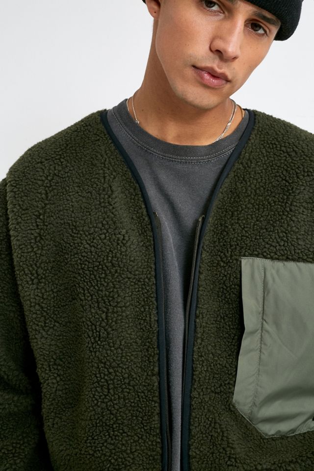Carica Thunder Crooks Khaki Pile Fleece Cardigan #2