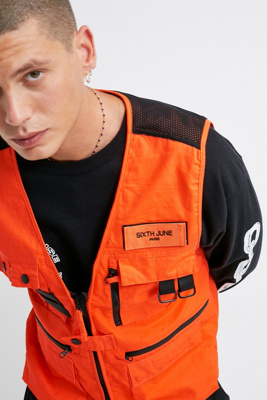 Sixth June Gilet de pêche orange Urban Outfitters FR