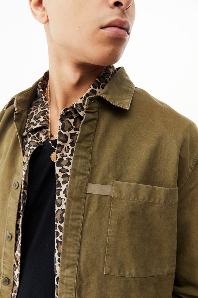 It's All Good Folk Dark Olive Tab Shirt Jacket #4
