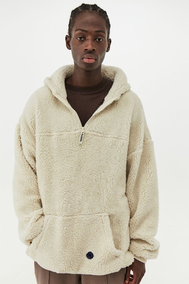Damson Madder UO Exclusive Ecru Borg Hoodie #1
