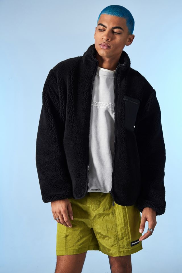 Urban outfitters shop teddy jacket black