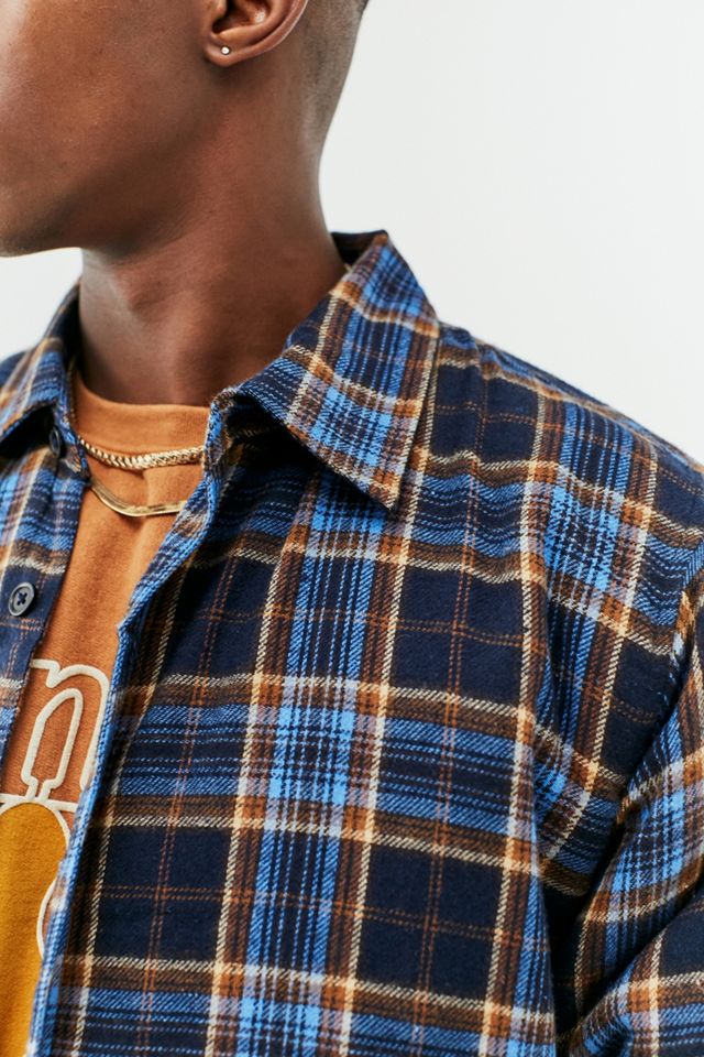 BDG Blue Padded Check Shacket | Urban Outfitters UK