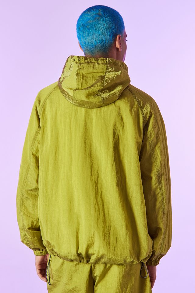 iets frans... Iridescent Chartreuse Crinkle Packable Windbreaker #3