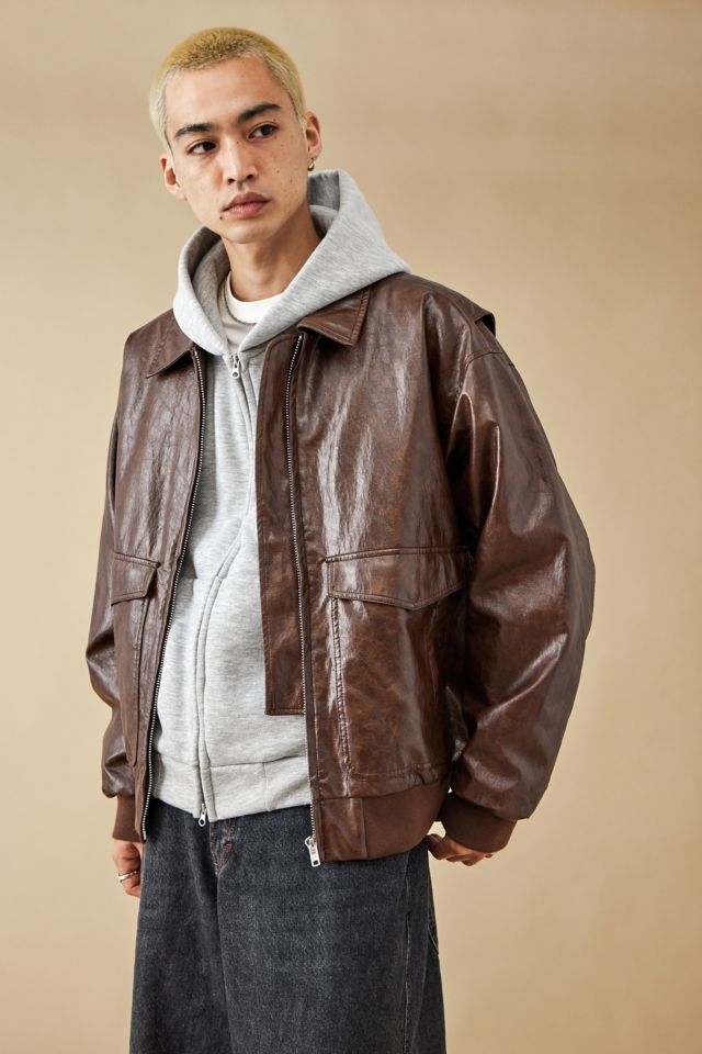 Urban outfitters leather outlet jacket