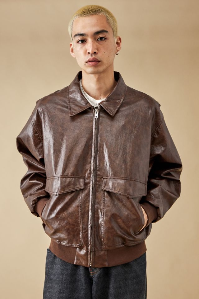 Urban outfitters leather sale jacket mens