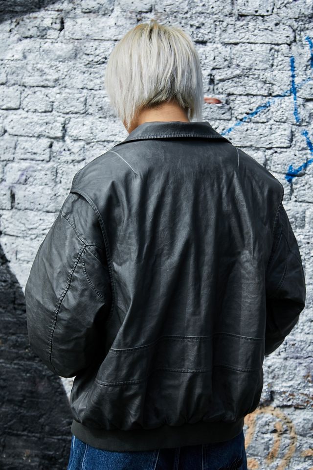 BDG Giacca da volo in ecopelle Alfie Grey #2