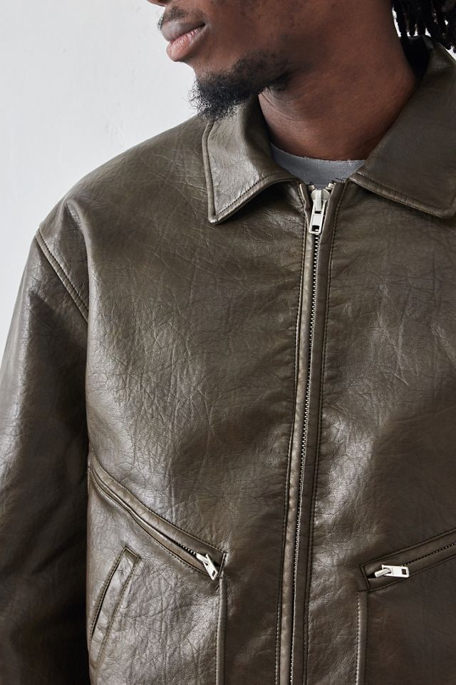 BDG Brown Faux Leather Jacket  #2