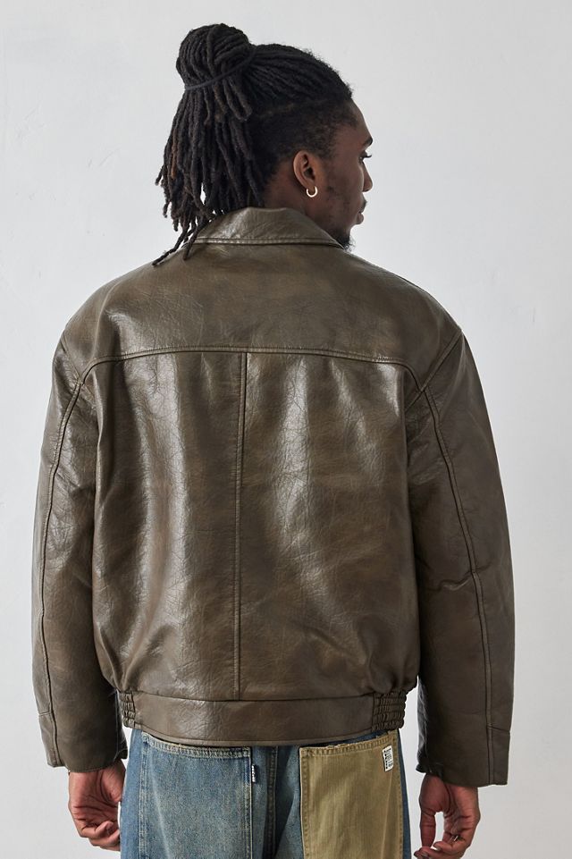 BDG Brown Faux Leather Jacket  #3