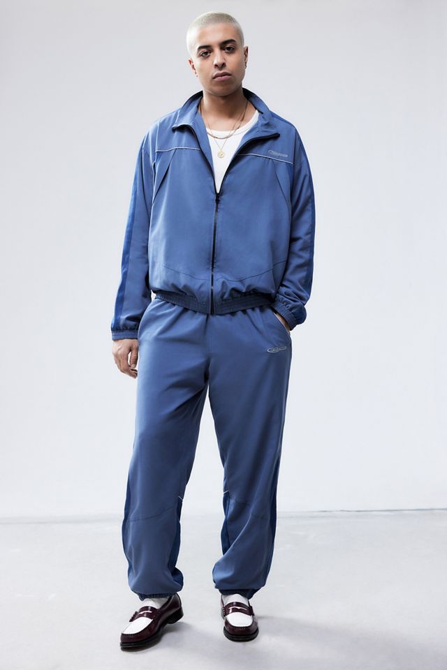 iets frans... Blue Mesh Panel Track Jacket #1