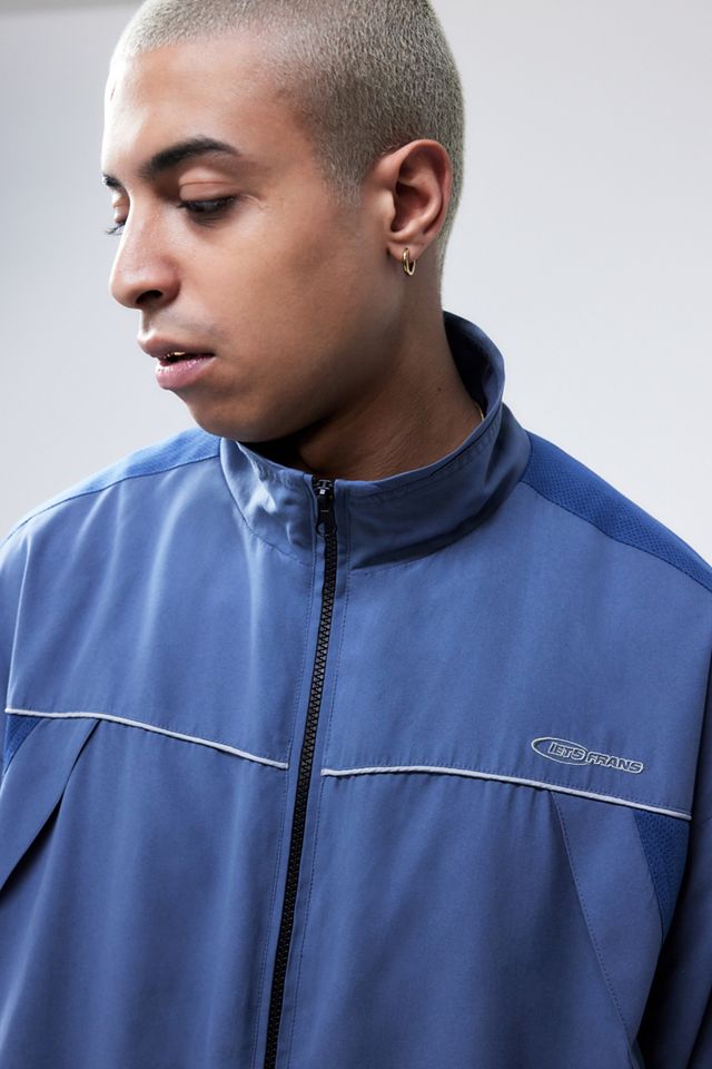 iets frans... Blue Mesh Panel Track Jacket #3