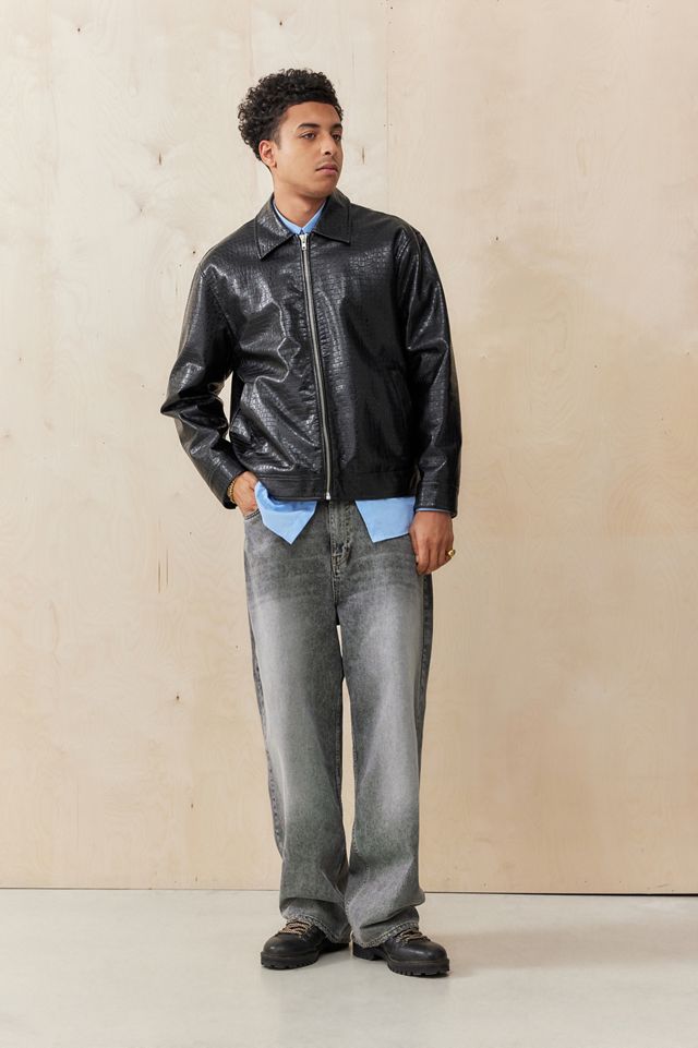 Veste en simili cuir croco Nicolai BDG #1