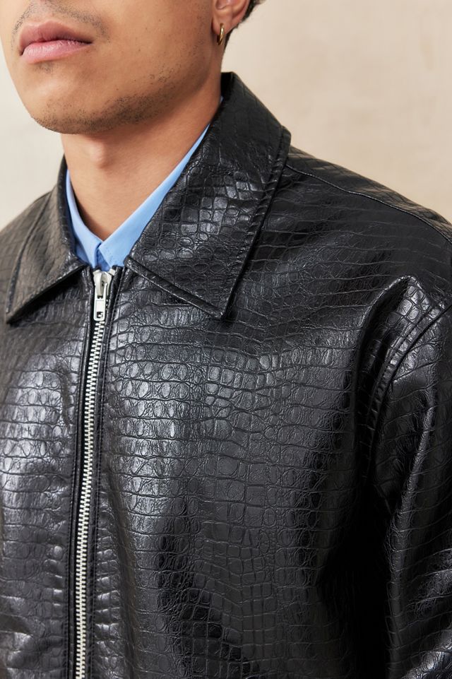 Veste en simili cuir croco Nicolai BDG #3