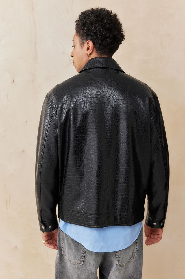 Veste en simili cuir croco Nicolai BDG #4