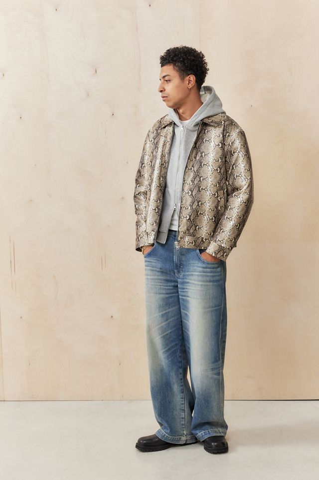 BDG Nicolai Schlangenmuster Kunstleder Jacke #1